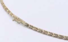 Vintage 925 Sterling Silver V Shape Chevron Necklace