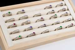 .925 Sterling Silver 24 Ring Lot Assortment of CZ Rings and Sizes