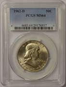 1962-D Franklin Half Dollar PCGS MS64