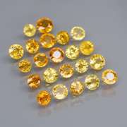 Glittering 4.39ct set of golden Songean Sapphires