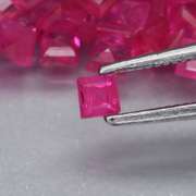Premium 4.06ct 50 piece princess cut Ruby set