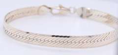 Italian 925 Sterling Silver Herringbone Bracelet