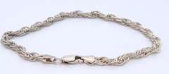 Vintage 925 Sterling Silver Rope Bracelet