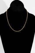 10K 3mm Mooncut Bead Gold Chain 18 Inch