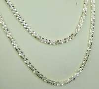 2 Italian Milor Glistening Sterling Silver Necklaces
