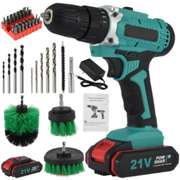 21V Cordless Drill Driver Kit Lithium-ion Battery