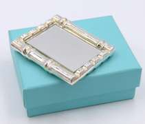 Tiffany & Co Bamboo Silver Purse Mirror