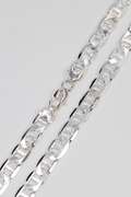 .925 Italian Sterling Silver 10mm Anchor Chain Necklace 26 Inches