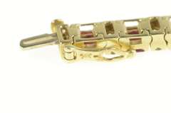 14K Yellow Gold 1.16 Ctw Baguette Ruby Diamond Tennis Bracelet