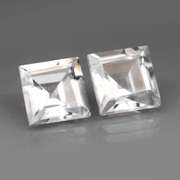 Excellent 6.65ct UNHEATED diamond white Topaz set