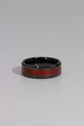 8mm Ceramic Wedding Band w/ Carbon Fiber Inlay Size 11