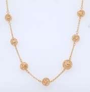 Italian 925 Sterling Silver Ball Necklace