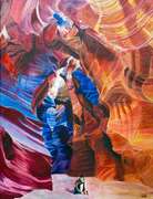 Ismail Khelalfa Original Oil on Canvas Native American Series