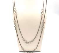 Ladies 2-Tiered Layered Angular Necklace