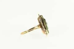 10K Yellow Gold Serpentine Diamond Accent Retro Statement Ring