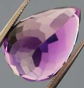 Glistening 7.80ct pear cut violet Amethyst