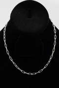 .925 Sterling Silver 3.6mm Diamond Cut Paperclip Chain 16 Inches