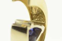 14K Yellow Gold 2.41 Ctw Trillion Sapphire Diamond Abstract Pendant