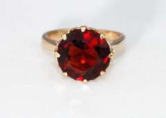 Luscious Garnet in 14k Gold Ring