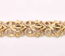 Ornate Fancy Link Braceelet in Yellow Gold
