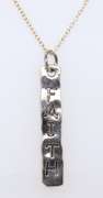 Vintage 925 Sterling Silver Faith Pendant on Chain Necklace