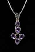 Sterling Silver Natural Amethyst Gemstone Pendant