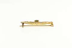 10K Yellow Gold Victorian Amethyst Seed Pearl Filigree Pin/Brooch