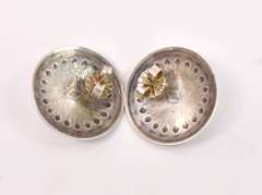 Vintage Sterling Silver Earrings with Turquoise