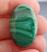 Stunning 41.50ct banded Malachite cabochon