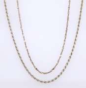 Lot of 2 Vintage 925 Sterling Silver Chains
