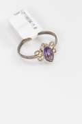Sterling Silver Natural Amethyst Gemstone Ring Size 10
