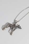 .925 Sterling Silver Doberman Dobie Dog Pendant 26mm x 30mm