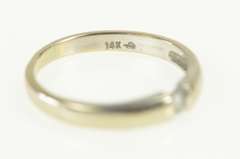 14K White Gold Classic Simple Diamond Split Inset Band Ring