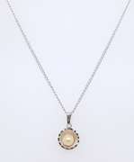 Vintage 925 Sterling Silver Pearl Pendant on Chain