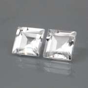 Superb 6.62ct high fire 8x8mm diamond white Topaz