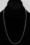 .925 Italian Sterling Silver 2.2mm Diamond Cut Bead Chain 22 Inches