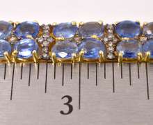 Dazzling 23.00CTW Kyanite & 2.03CTW Diamond Bracelet in Gold Plated Sterling Silver