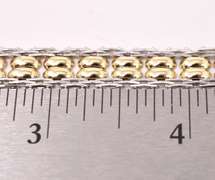 Lavish Fancy Link Bracelet in 14K Two-Tone Gold