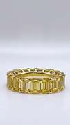 Sterling Silver Gemstone Eternity Band Ring