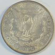Lovely lustrous AU 1883-S Morgan Silver Dollar. Key date