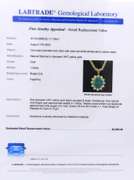 Pleasing Yellow Gold Oval Opal and Diamond Pendant on Wheat Chain