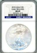 2010 Early Releases American Silver Eagle in NGC MS69