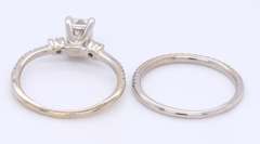 Majestic White Gold approximate 0.72ct Princess Cut Diamond Bridal Set