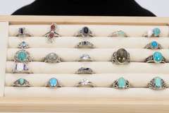 .925 Sterling Silver Ring Assortment Various Sizes & Styles (20 Ring Lot)