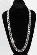 .925 Sterling Silver 12mm Curb Link Chain 30 Inch