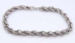 Vintage 925 Sterling Silver Rope Chain Bracelet