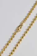 10K 3mm Mooncut Bead Gold Chain 18 Inch