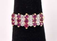 Marvelous Ruby and Diamond Ring in Yellow Gold