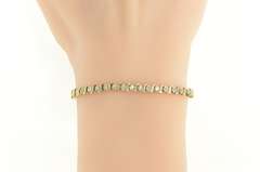 14K Yellow Gold 1.00 Ctw Diamond Classic Wavy Link Tennis Bracelet