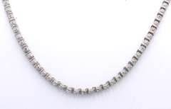 Vintage 925 Sterling Silver Cubic Zirconia Necklace